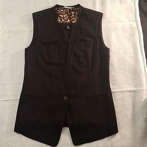 White House Black Market Black Blazer Vest Size 10